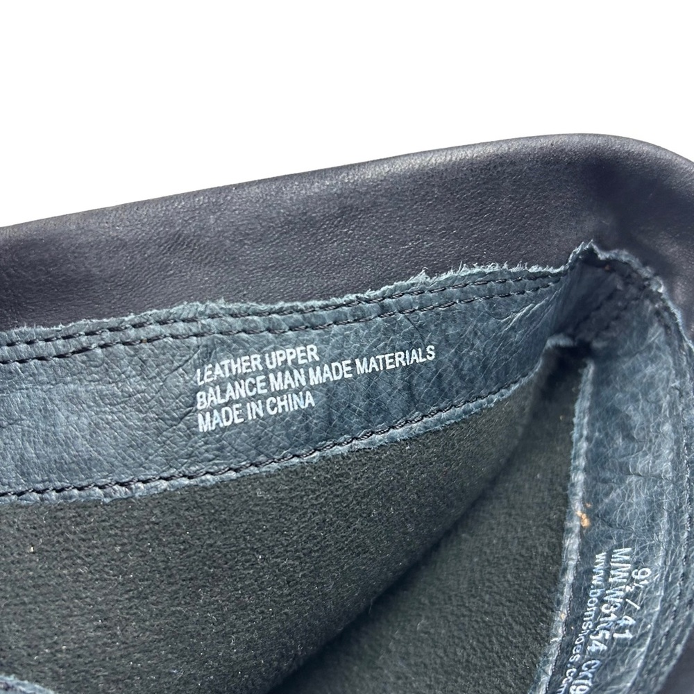Born Tall Fold-Over Leather Riding Boots in Black with Gray Trim - Picture 11 of 15